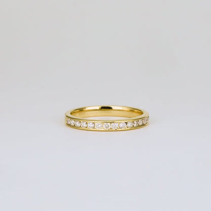 0.35 TCW Round Diamond Curved Pave DEF/VVS Lab Grown Wedding Band