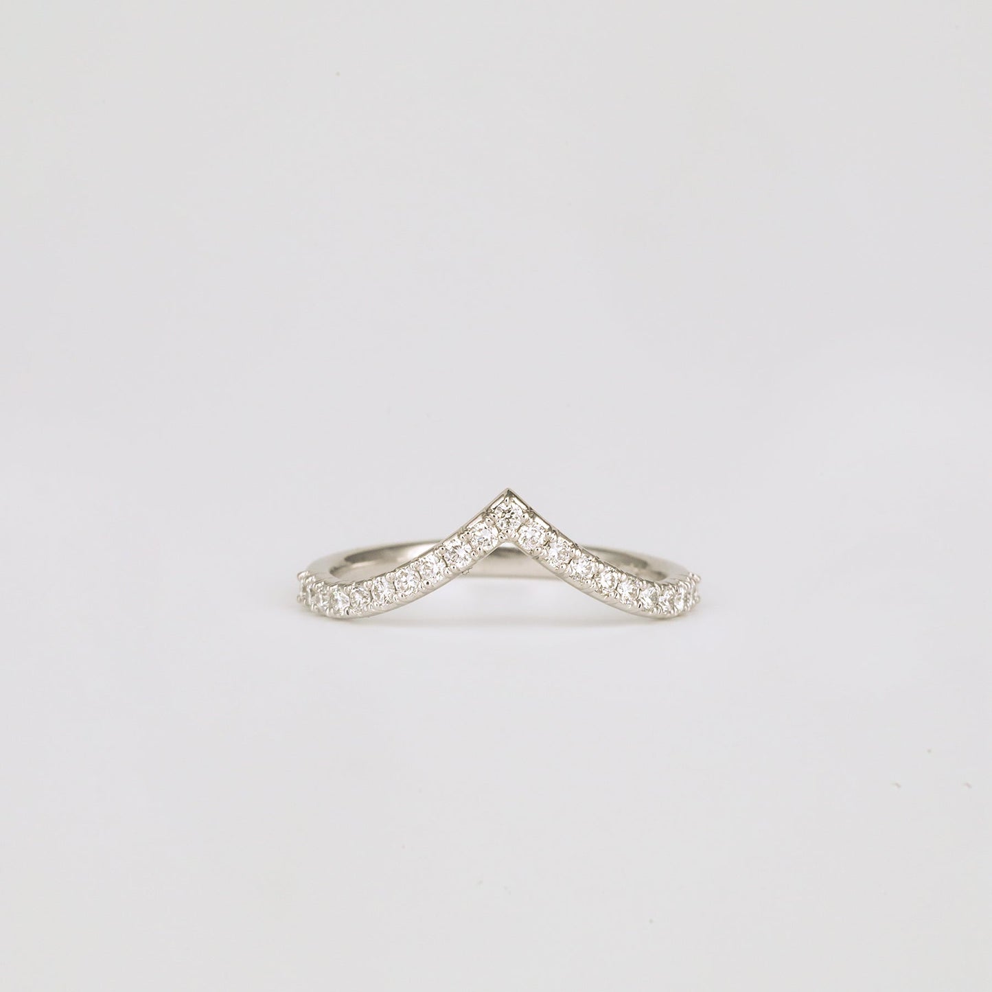 0.35 TCW Round Diamond Curved Pave DEF/VVS Lab Grown Wedding Band