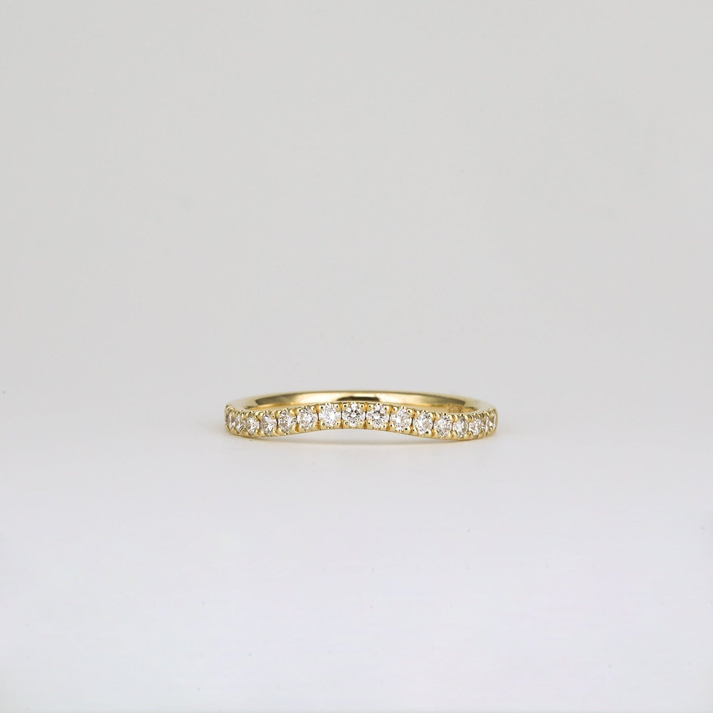0.35 TCW Round Diamond Curved Pave DEF/VVS Lab Grown Wedding Band