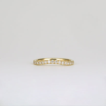 0.35 TCW Round Diamond Curved Pave DEF/VVS Lab Grown Wedding Band