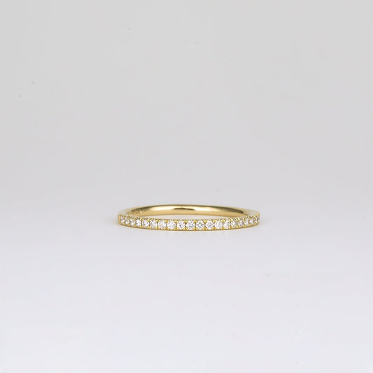 0.35 TCW Round Diamond Curved Pave DEF/VVS Lab Grown Wedding Band