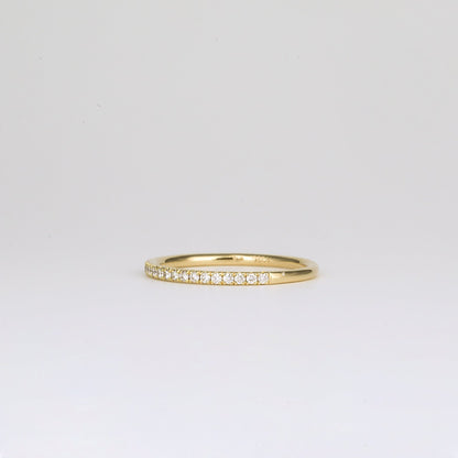 0.35 TCW Round Diamond Curved Pave DEF/VVS Lab Grown Wedding Band