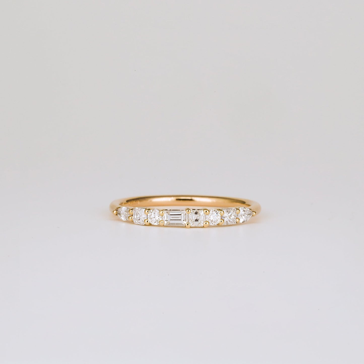 0.35 TCW Round Diamond Curved Pave DEF/VVS Lab Grown Wedding Band