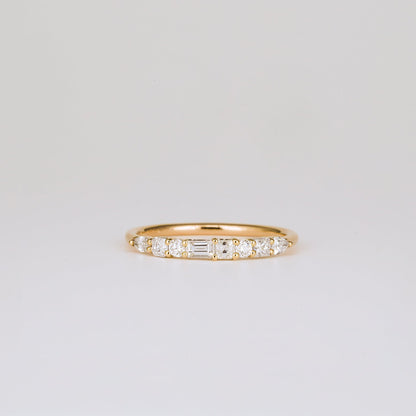 0.35 TCW Round Diamond Curved Pave DEF/VVS Lab Grown Wedding Band