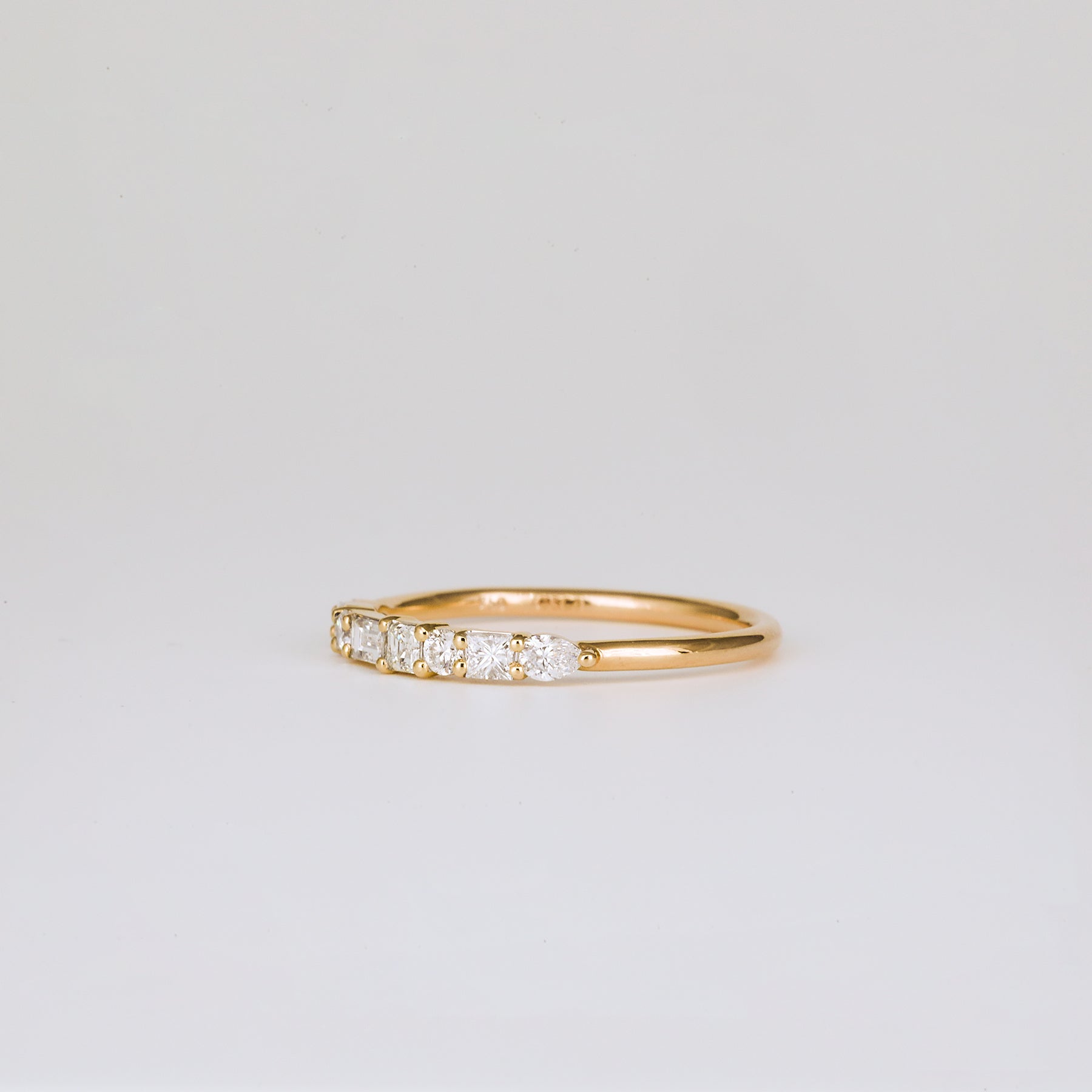 0.35 TCW Round Diamond Curved Pave DEF/VVS Lab Grown Wedding Band
