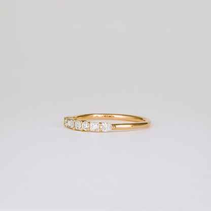 0.35 TCW Round Diamond Curved Pave DEF/VVS Lab Grown Wedding Band