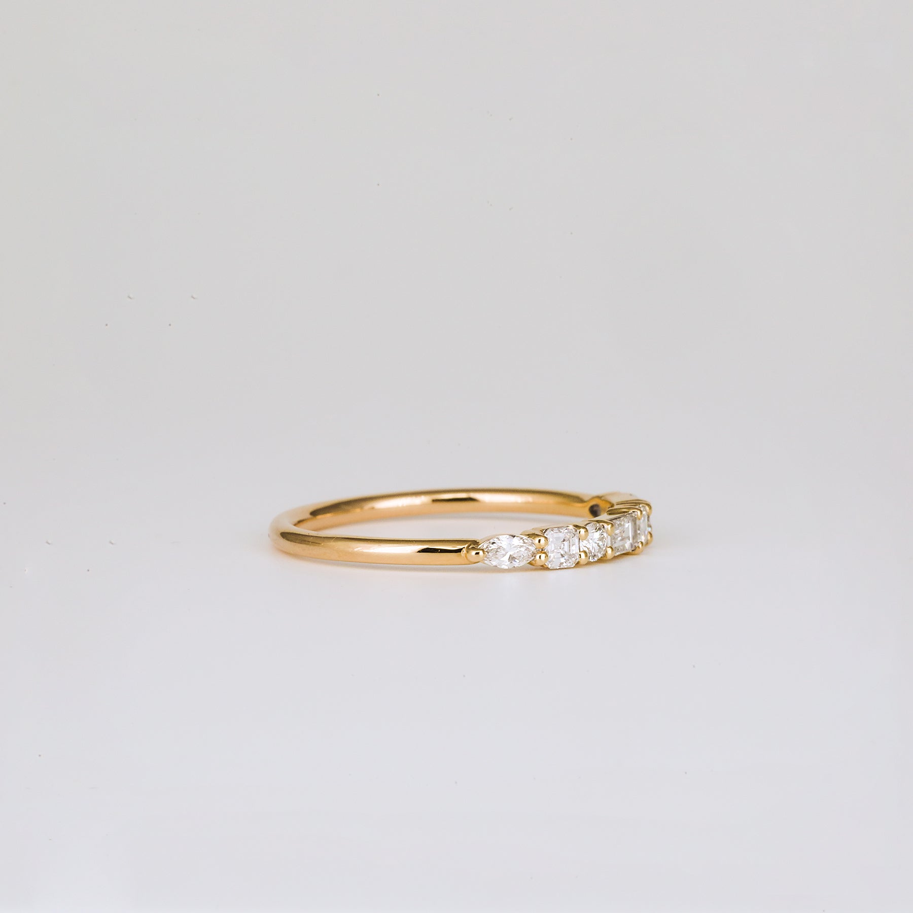 0.35 TCW Round Diamond Curved Pave DEF/VVS Lab Grown Wedding Band