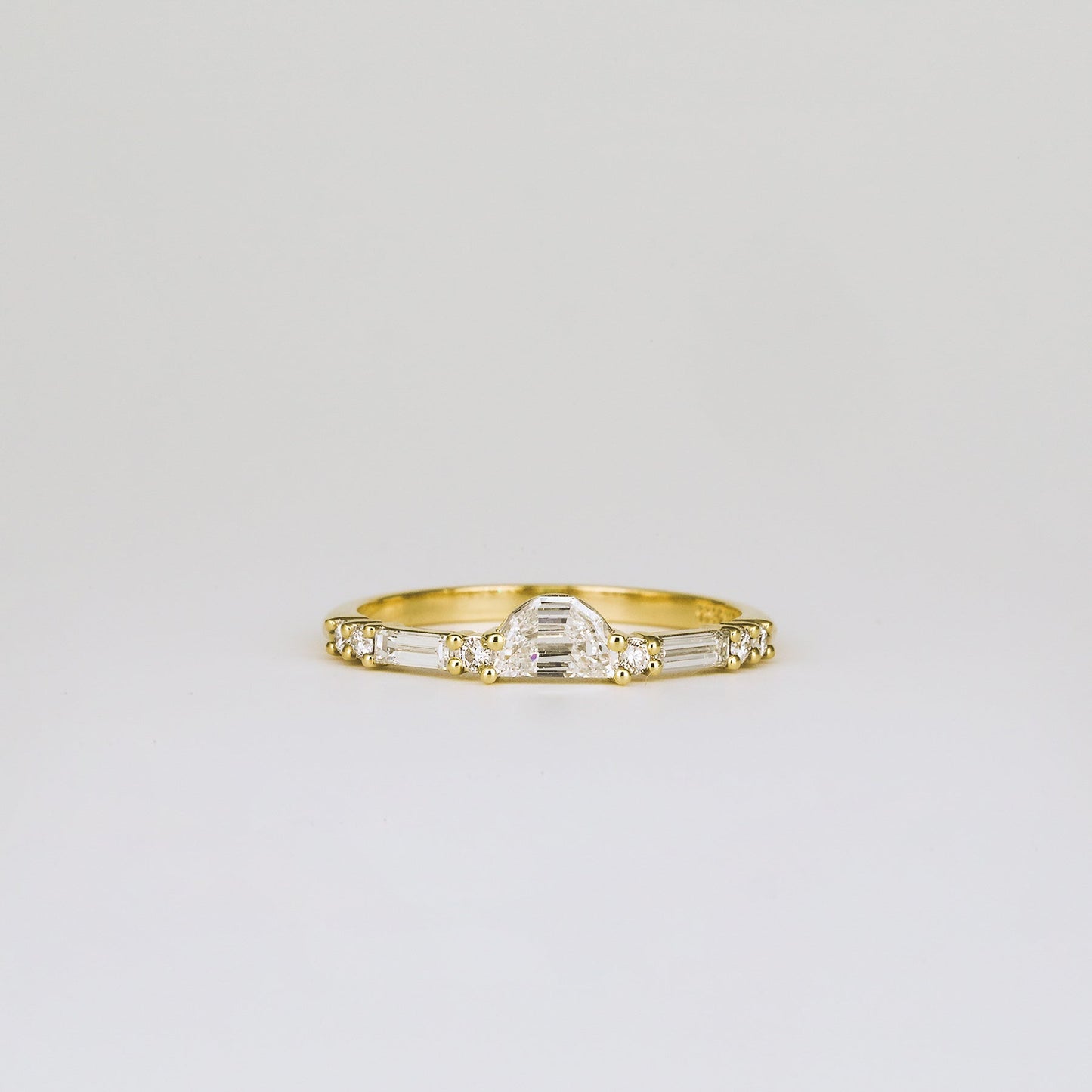 0.35 TCW Round Diamond Curved Pave DEF/VVS Lab Grown Wedding Band