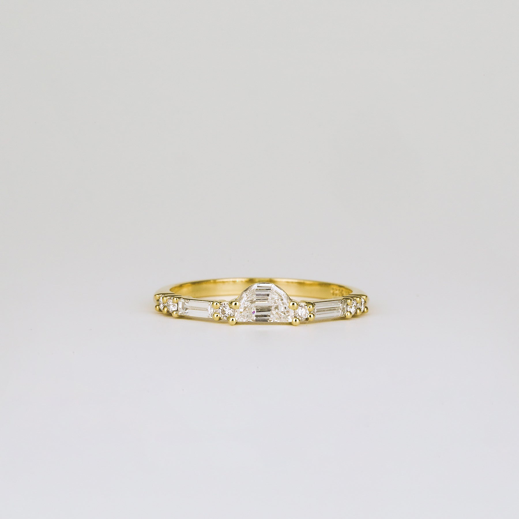 0.35 TCW Round Diamond Curved Pave DEF/VVS Lab Grown Wedding Band