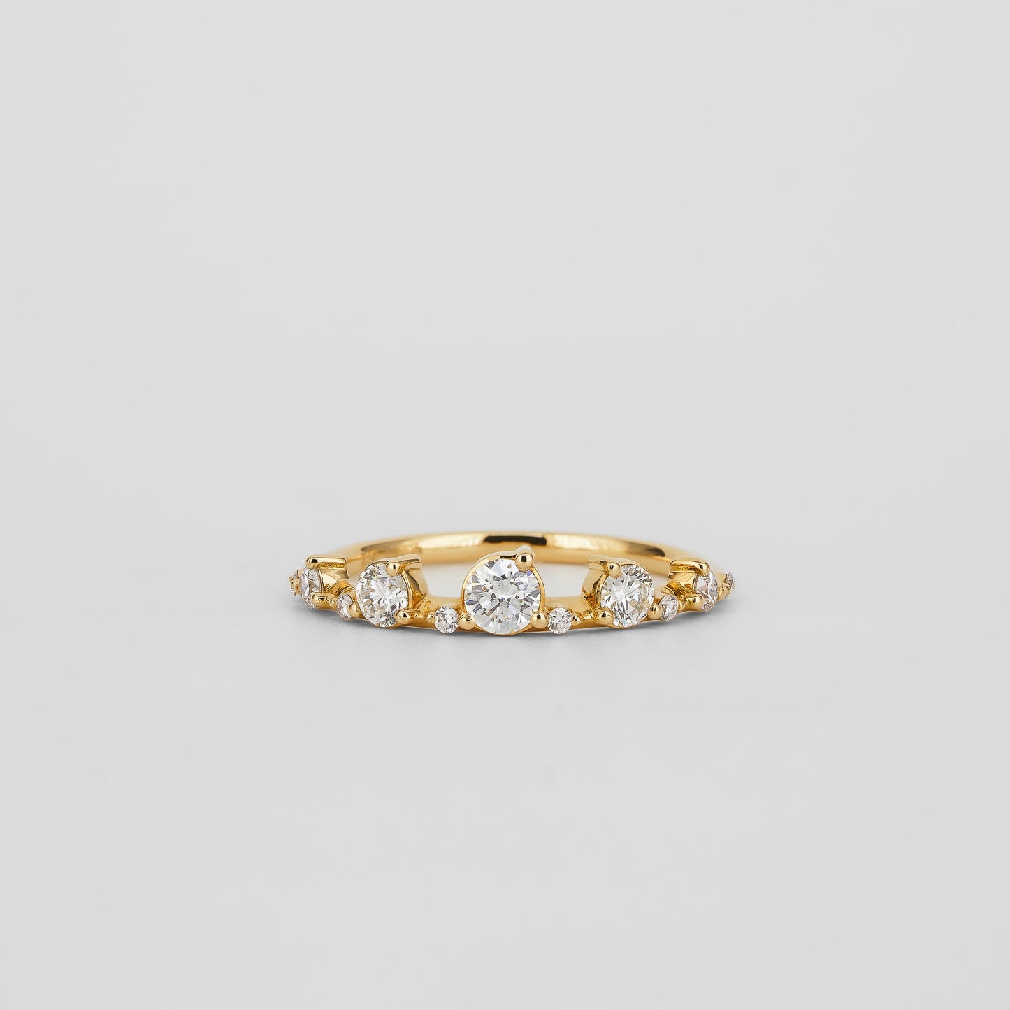 0.35 TCW Round Diamond Curved Pave DEF/VVS Lab Grown Wedding Band