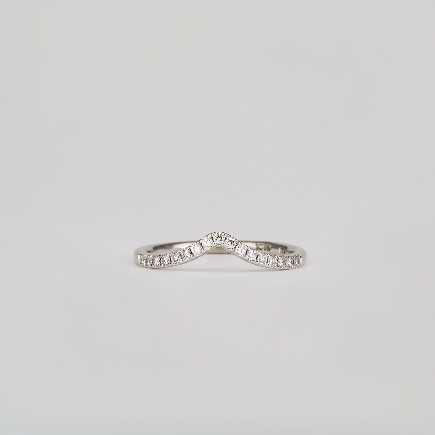 0.35 TCW Round Diamond Curved Pave DEF/VVS Lab Grown Wedding Band