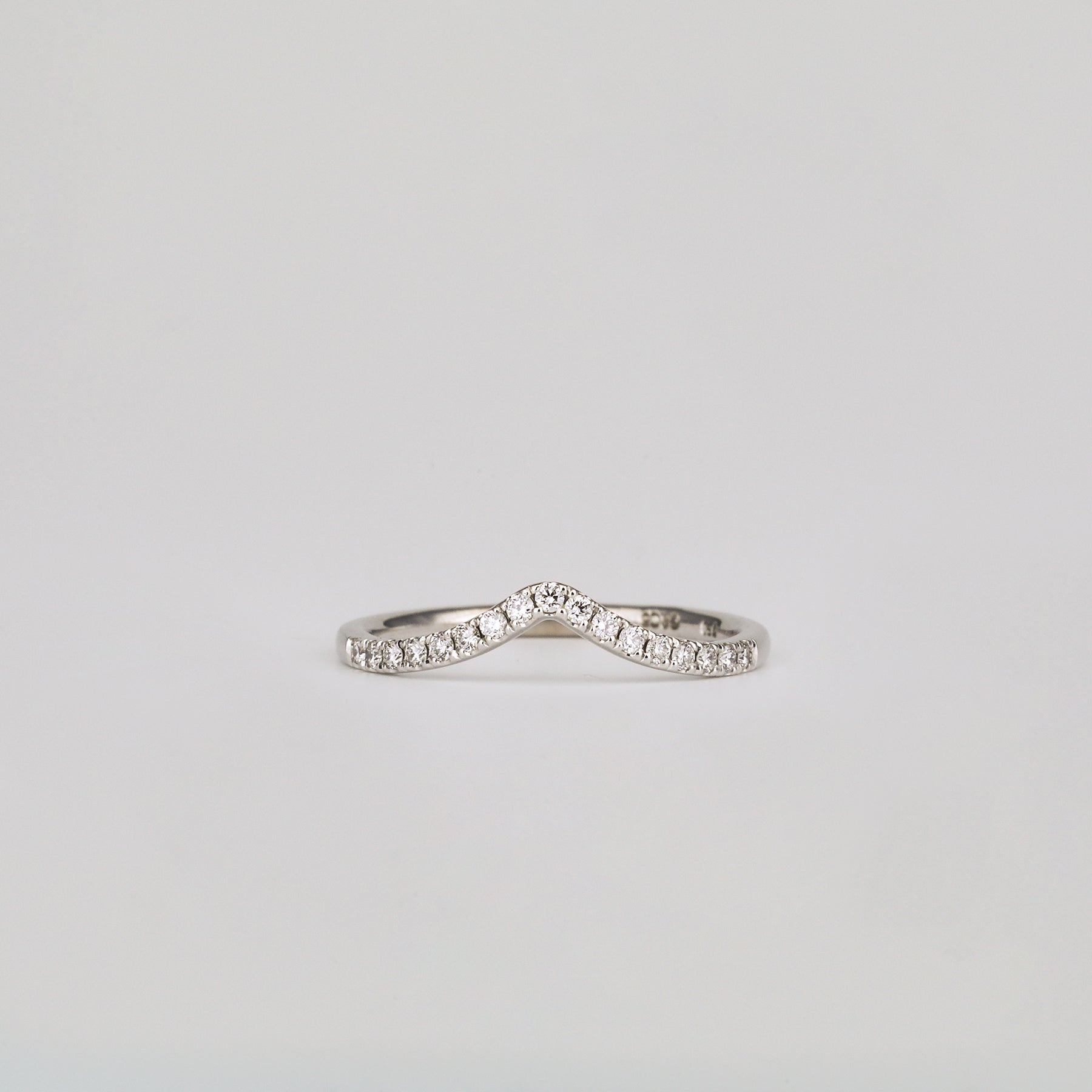 0.35 TCW Round Diamond Curved Pave DEF/VVS Lab Grown Wedding Band