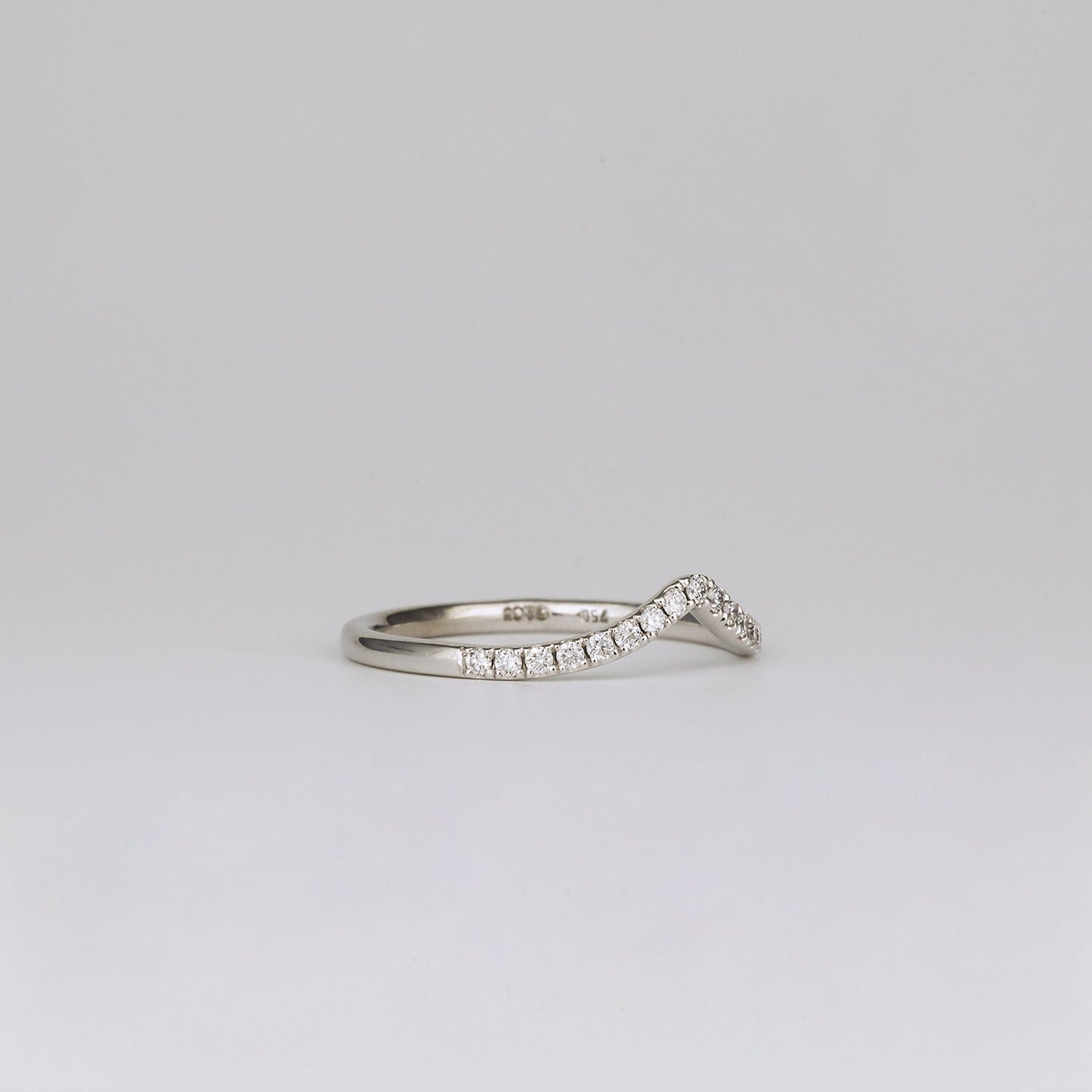 0.35 TCW Round Diamond Curved Pave DEF/VVS Lab Grown Wedding Band