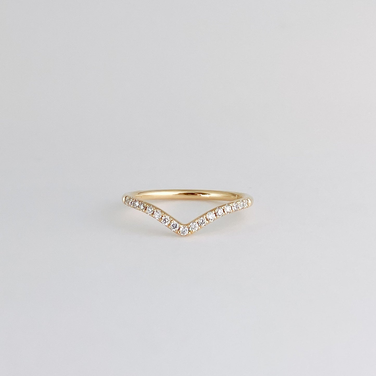 0.35 TCW Round Diamond Curved Pave DEF/VVS Lab Grown Wedding Band