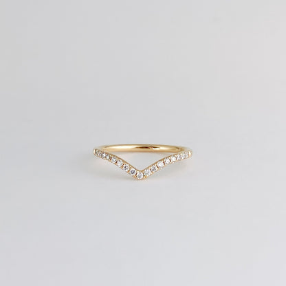 0.35 TCW Round Diamond Curved Pave DEF/VVS Lab Grown Wedding Band