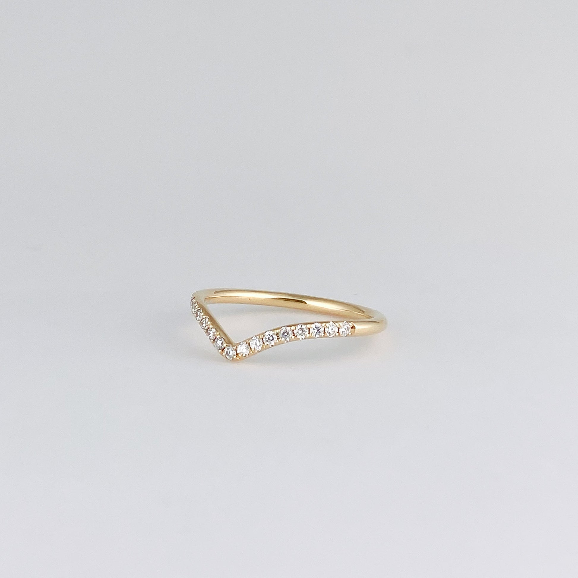 0.35 TCW Round Diamond Curved Pave DEF/VVS Lab Grown Wedding Band