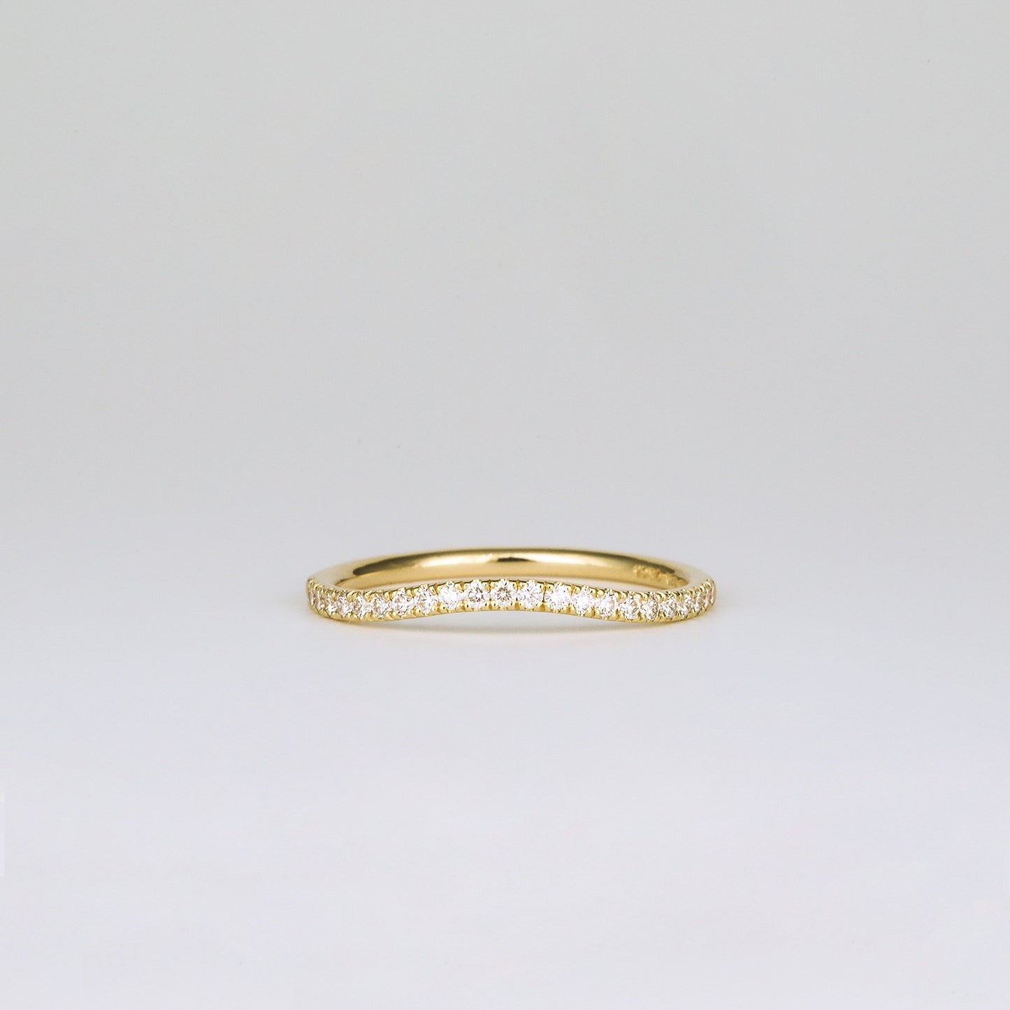 0.35 TCW Round Diamond Curved Pave DEF/VVS Lab Grown Wedding Band
