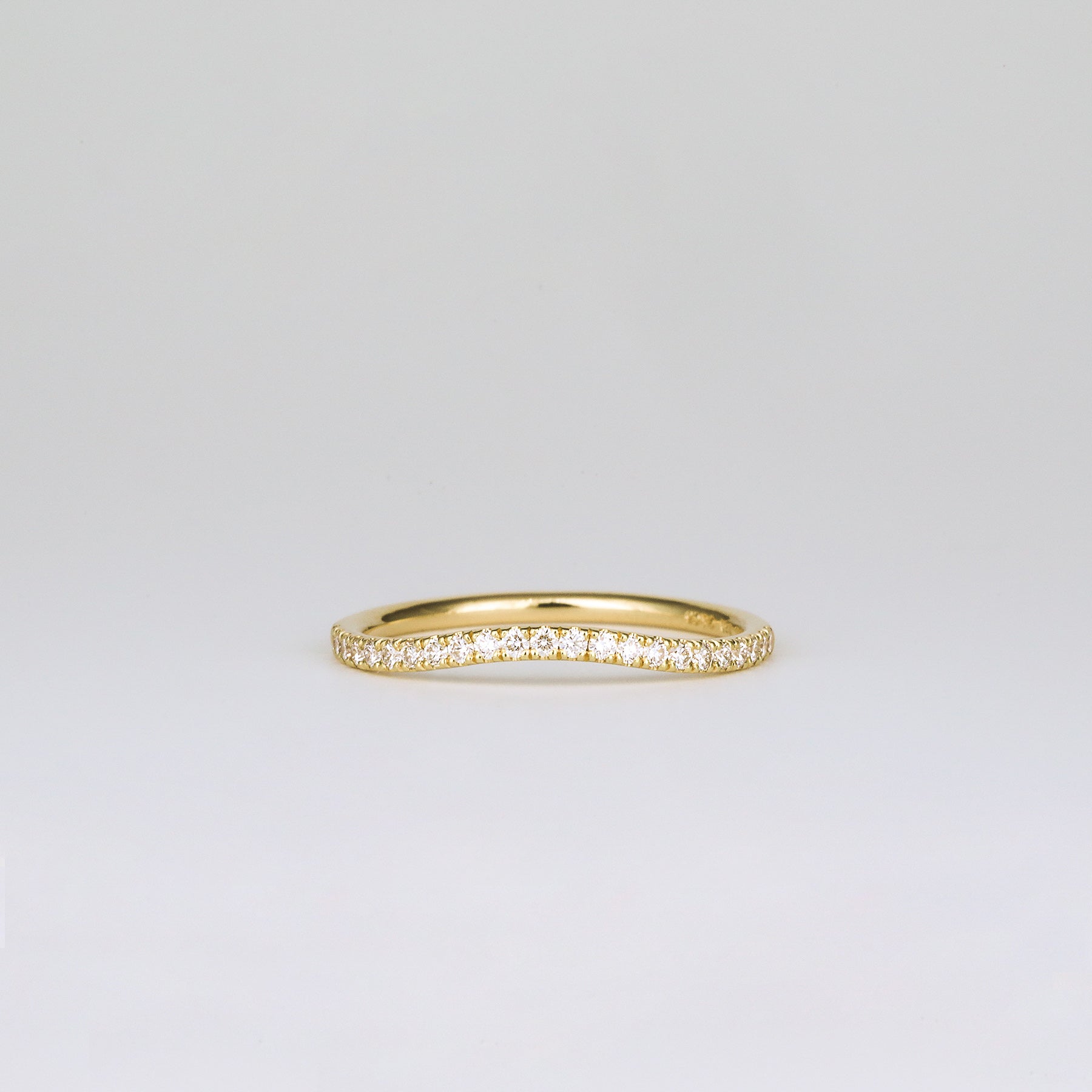 0.35 TCW Round Diamond Curved Pave DEF/VVS Lab Grown Wedding Band