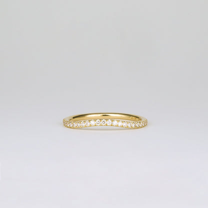 0.35 TCW Round Diamond Curved Pave DEF/VVS Lab Grown Wedding Band