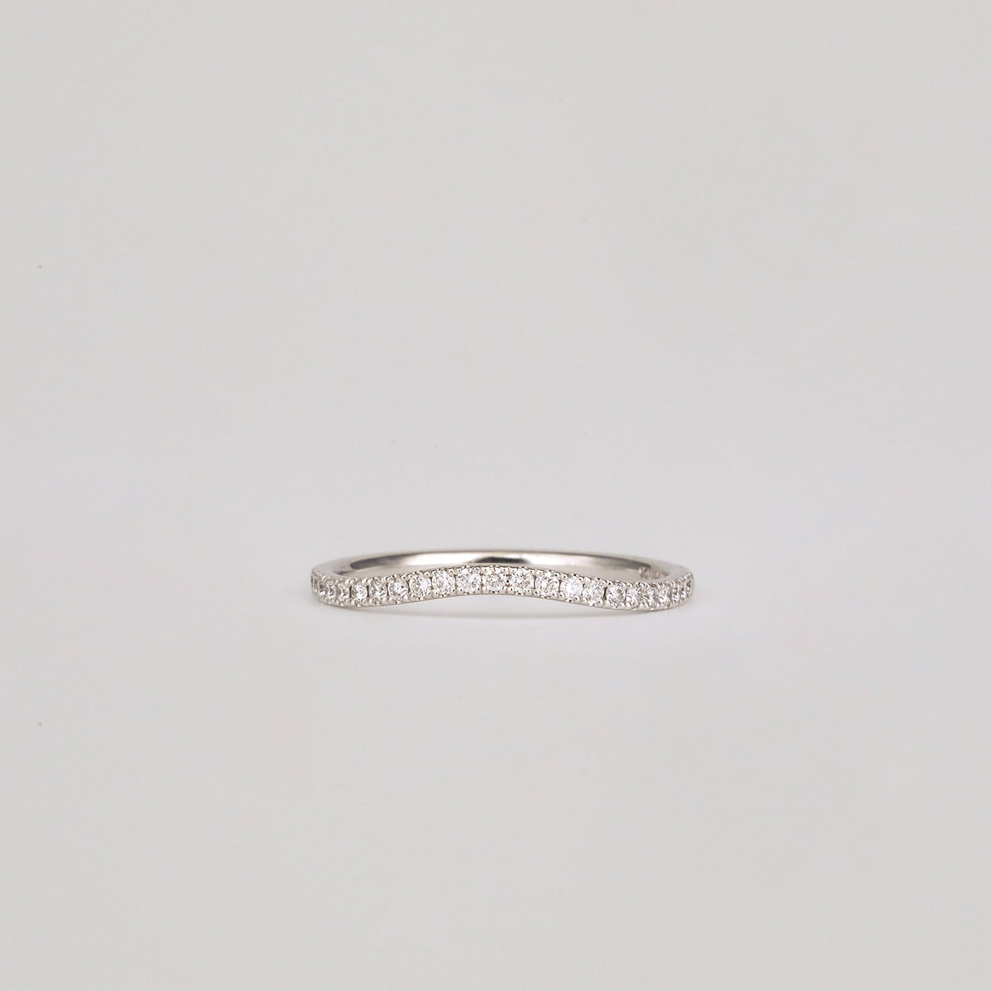 0.35 TCW Round Diamond Curved Pave DEF/VVS Lab Grown Wedding Band
