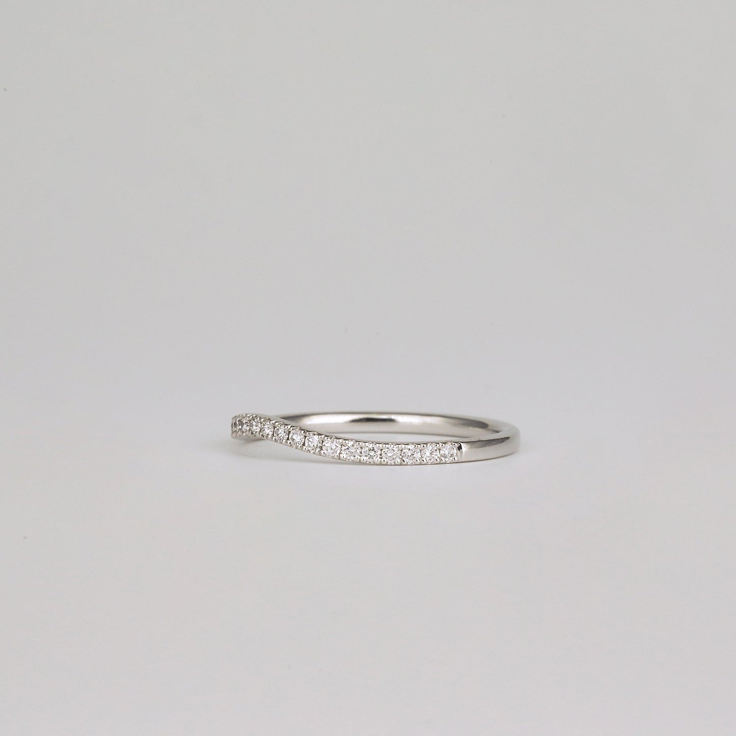 0.35 TCW Round Diamond Curved Pave DEF/VVS Lab Grown Wedding Band