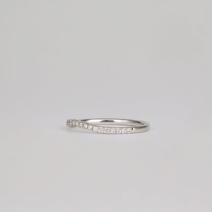 0.35 TCW Round Diamond Curved Pave DEF/VVS Lab Grown Wedding Band