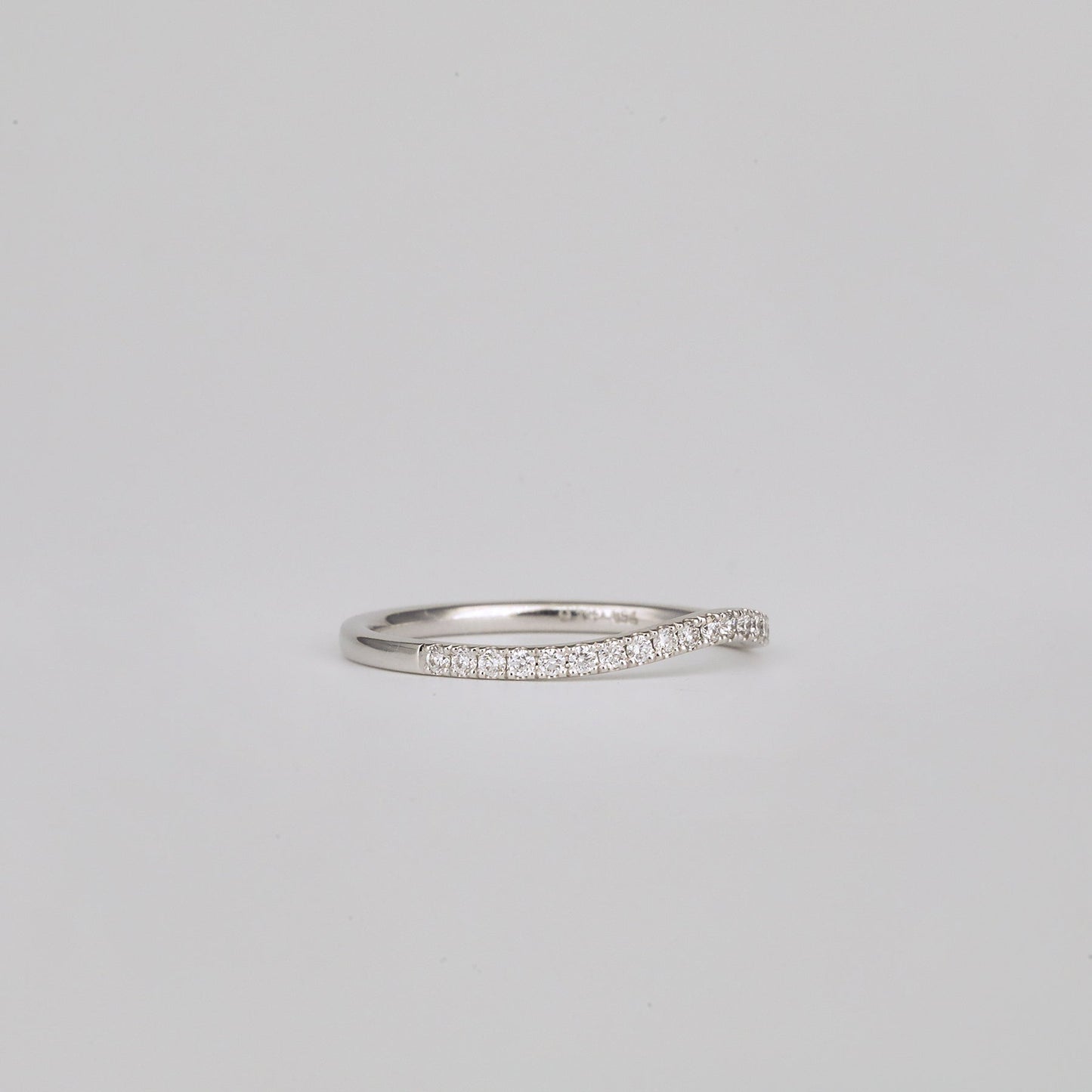 0.35 TCW Round Diamond Curved Pave DEF/VVS Lab Grown Wedding Band