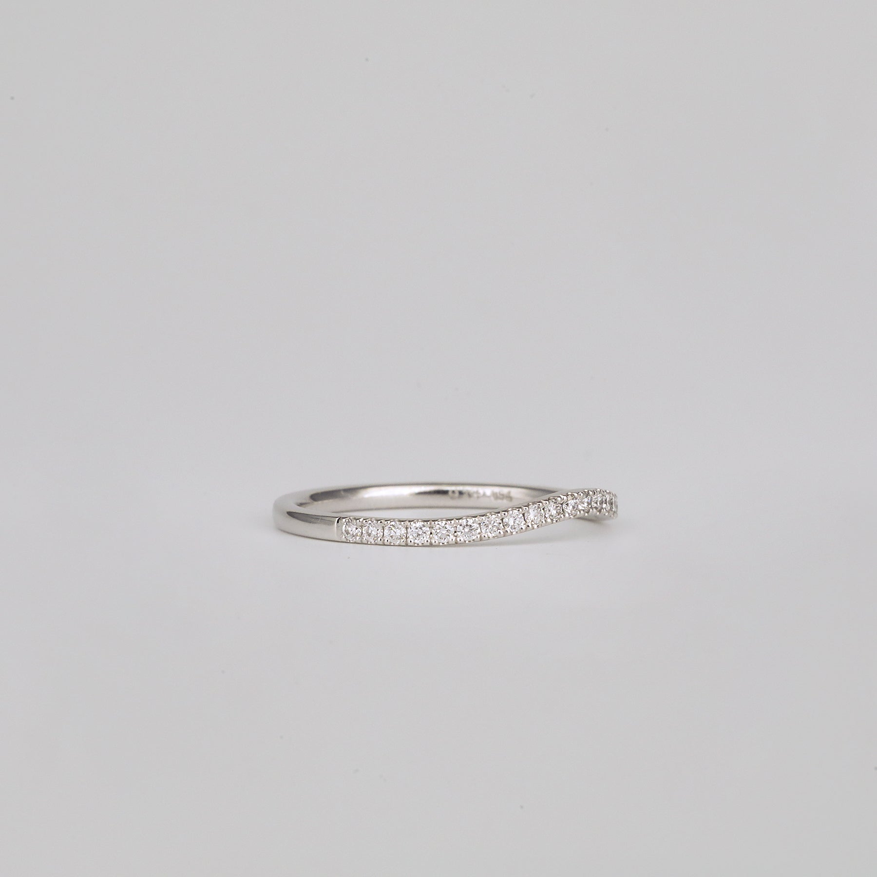 0.35 TCW Round Diamond Curved Pave DEF/VVS Lab Grown Wedding Band