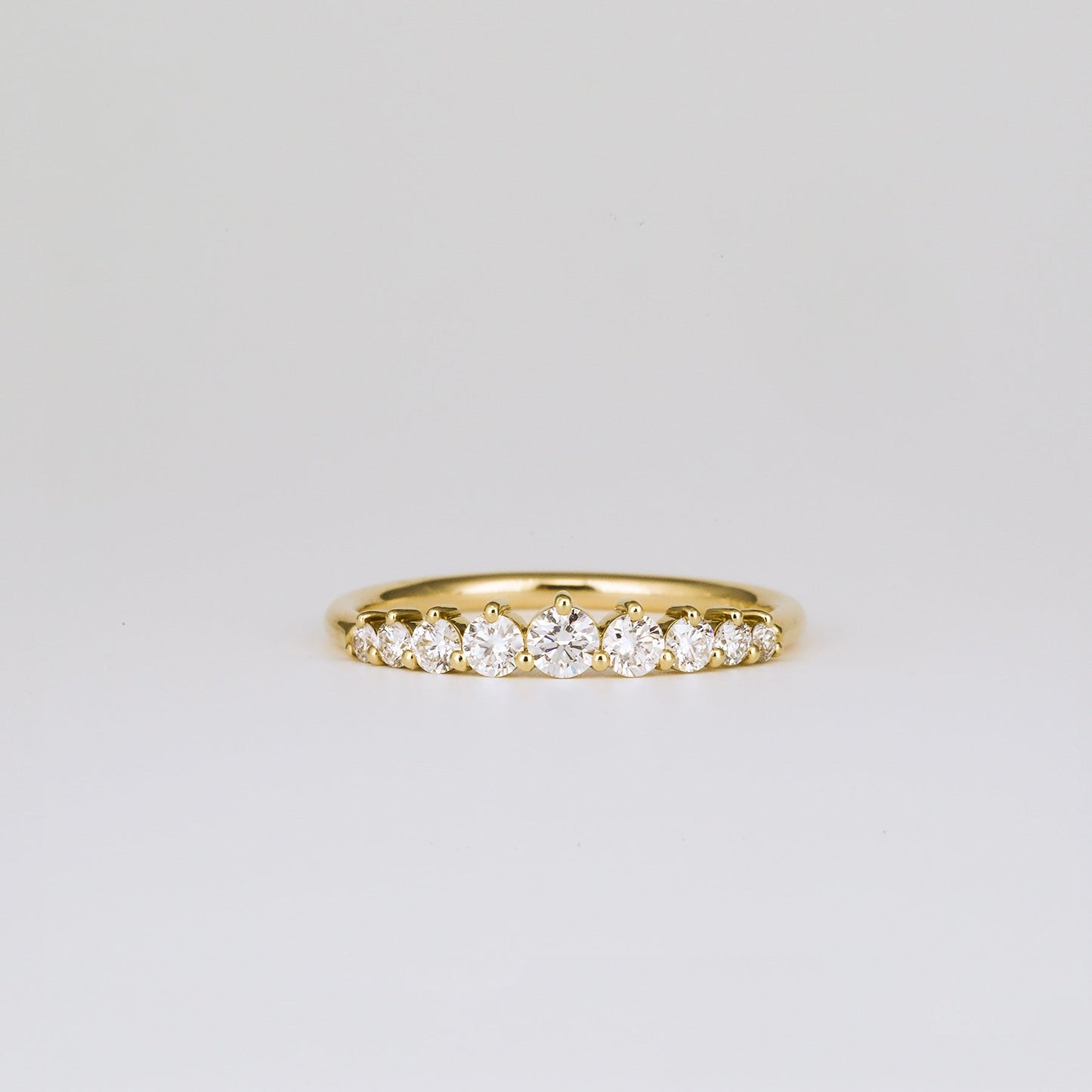 0.35 TCW Round Diamond Curved Pave DEF/VVS Lab Grown Wedding Band