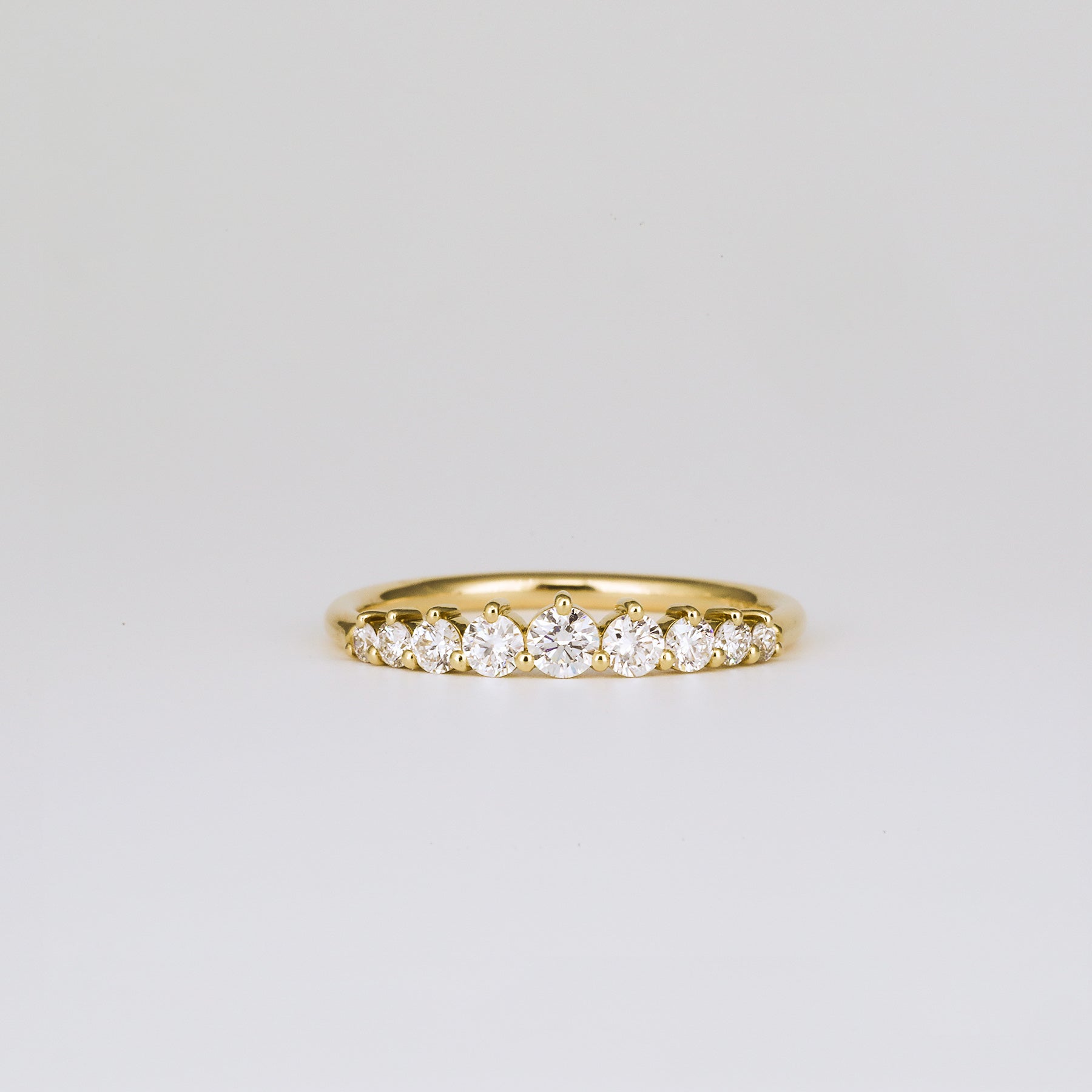 0.35 TCW Round Diamond Curved Pave DEF/VVS Lab Grown Wedding Band