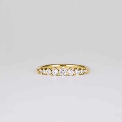 0.35 TCW Round Diamond Curved Pave DEF/VVS Lab Grown Wedding Band