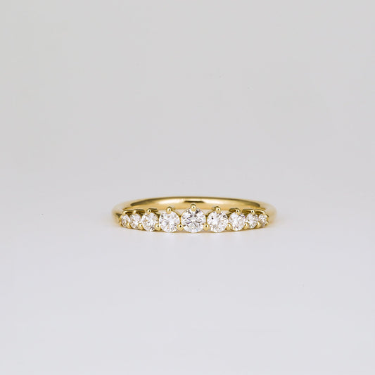 0.35 TCW Round Diamond Curved Pave DEF/VVS Lab Grown Wedding Band