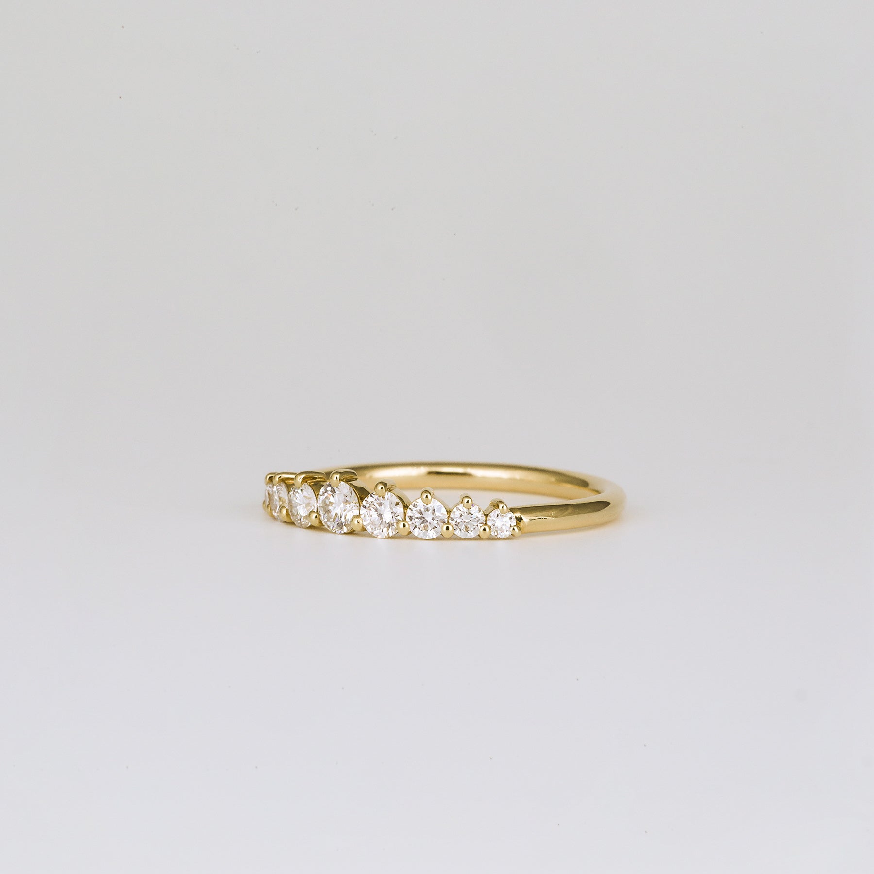 0.35 TCW Round Diamond Curved Pave DEF/VVS Lab Grown Wedding Band