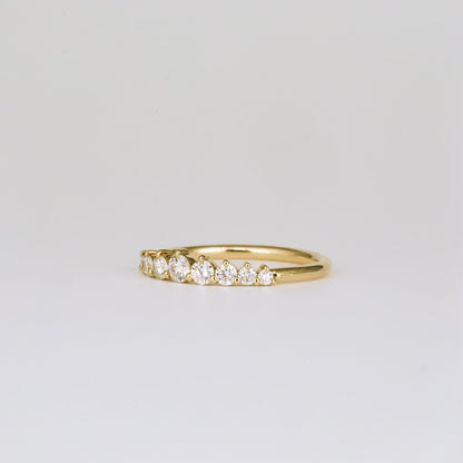 0.35 TCW Round Diamond Curved Pave DEF/VVS Lab Grown Wedding Band