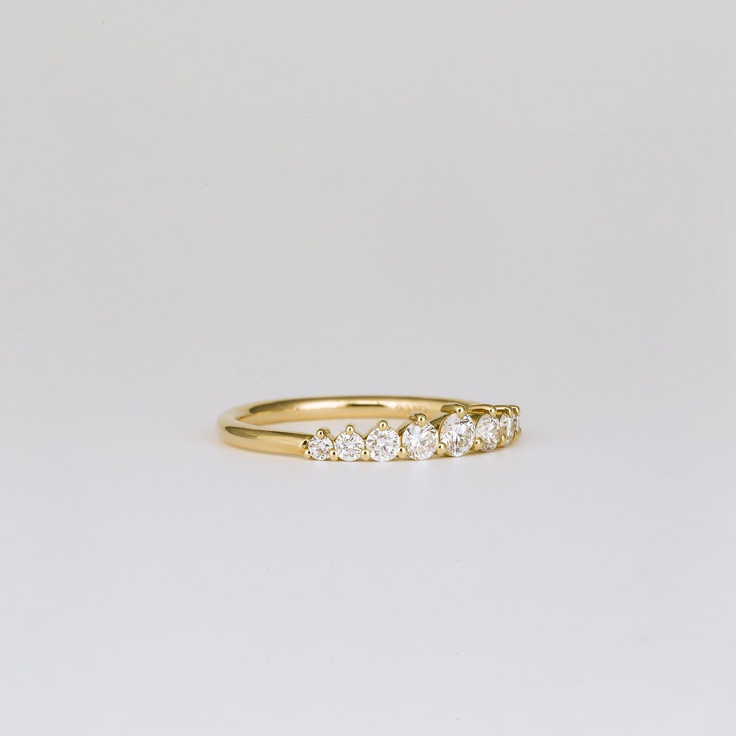 0.35 TCW Round Diamond Curved Pave DEF/VVS Lab Grown Wedding Band