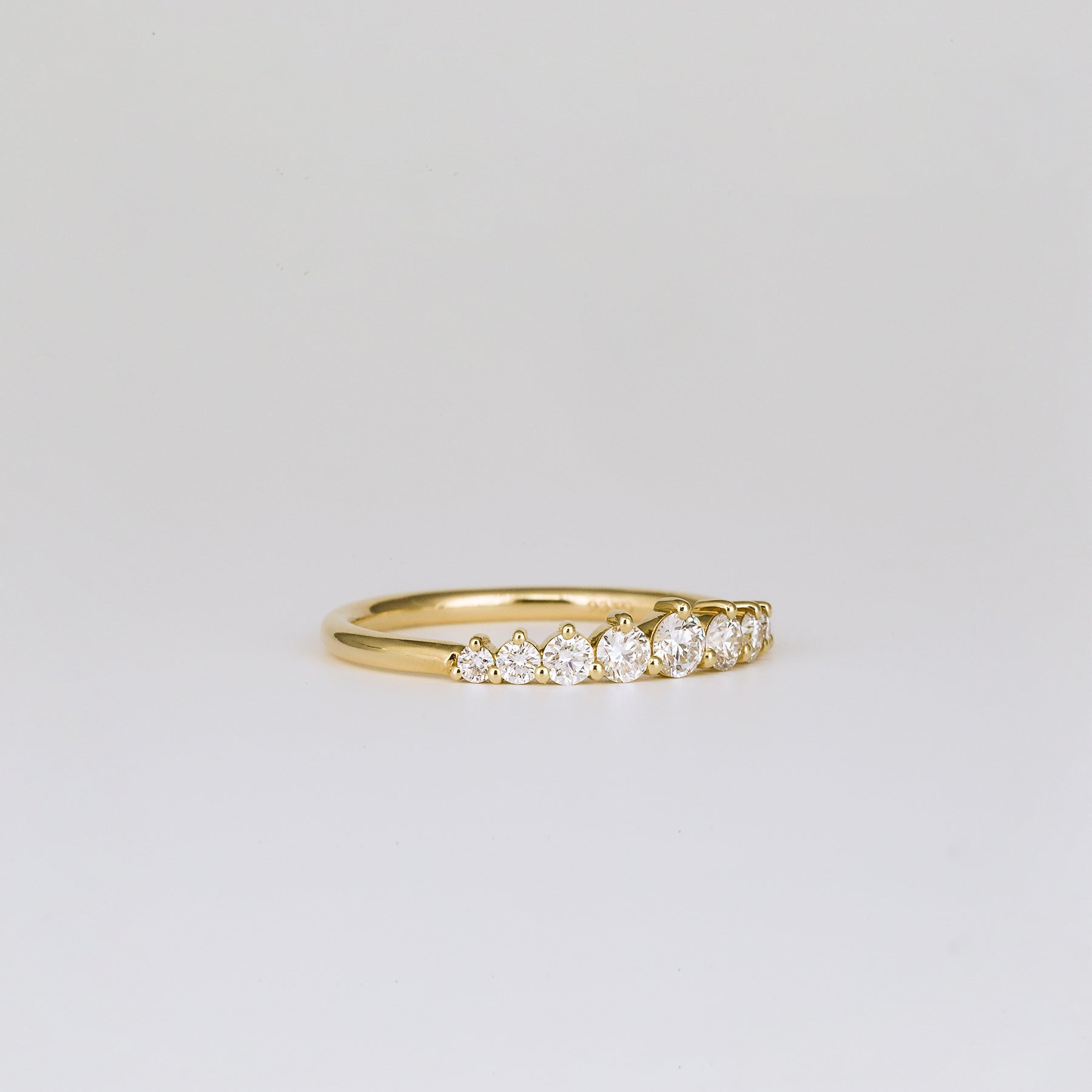 0.35 TCW Round Diamond Curved Pave DEF/VVS Lab Grown Wedding Band
