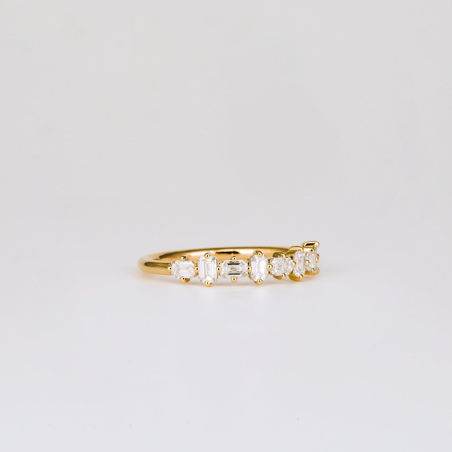 0.35 TCW Round Diamond Curved Pave DEF/VVS Lab Grown Wedding Band
