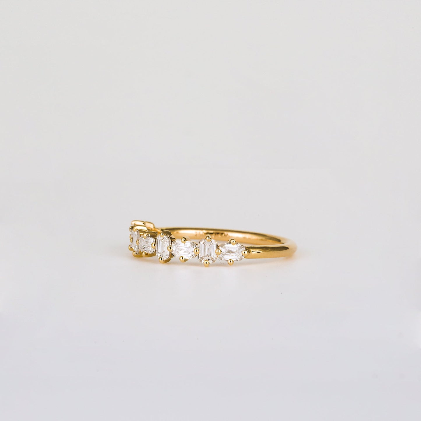 0.35 TCW Round Diamond Curved Pave DEF/VVS Lab Grown Wedding Band