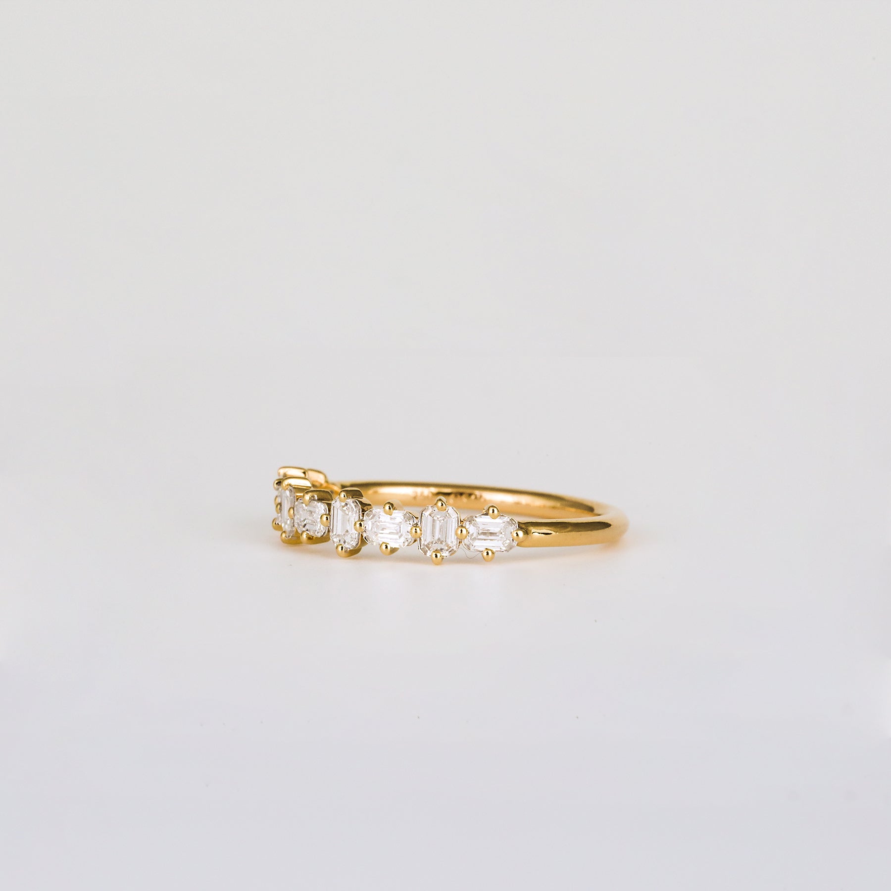 0.35 TCW Round Diamond Curved Pave DEF/VVS Lab Grown Wedding Band