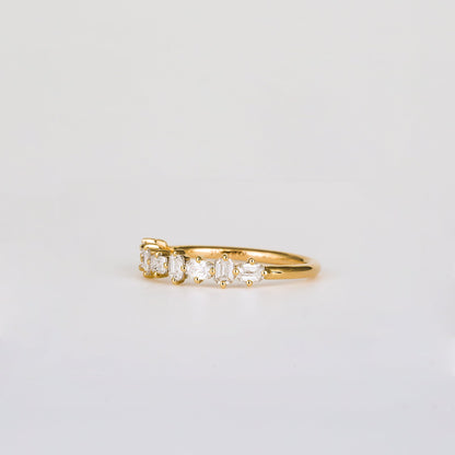 0.35 TCW Round Diamond Curved Pave DEF/VVS Lab Grown Wedding Band