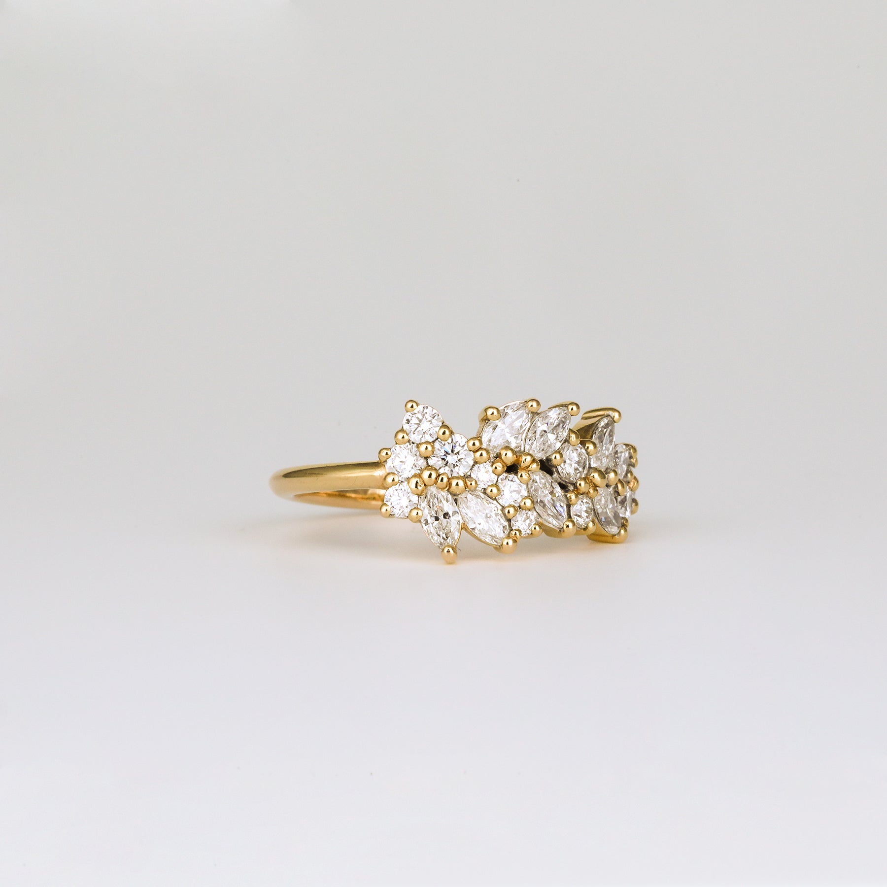 0.35 TCW Round Diamond Curved Pave DEF/VVS Lab Grown Wedding Band
