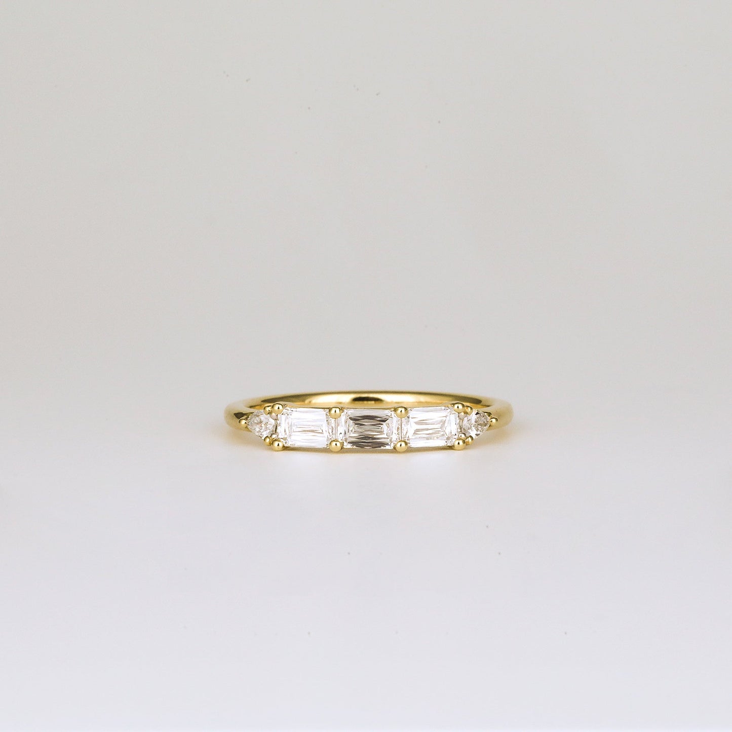 0.35 TCW Round Diamond Curved Pave DEF/VVS Lab Grown Wedding Band