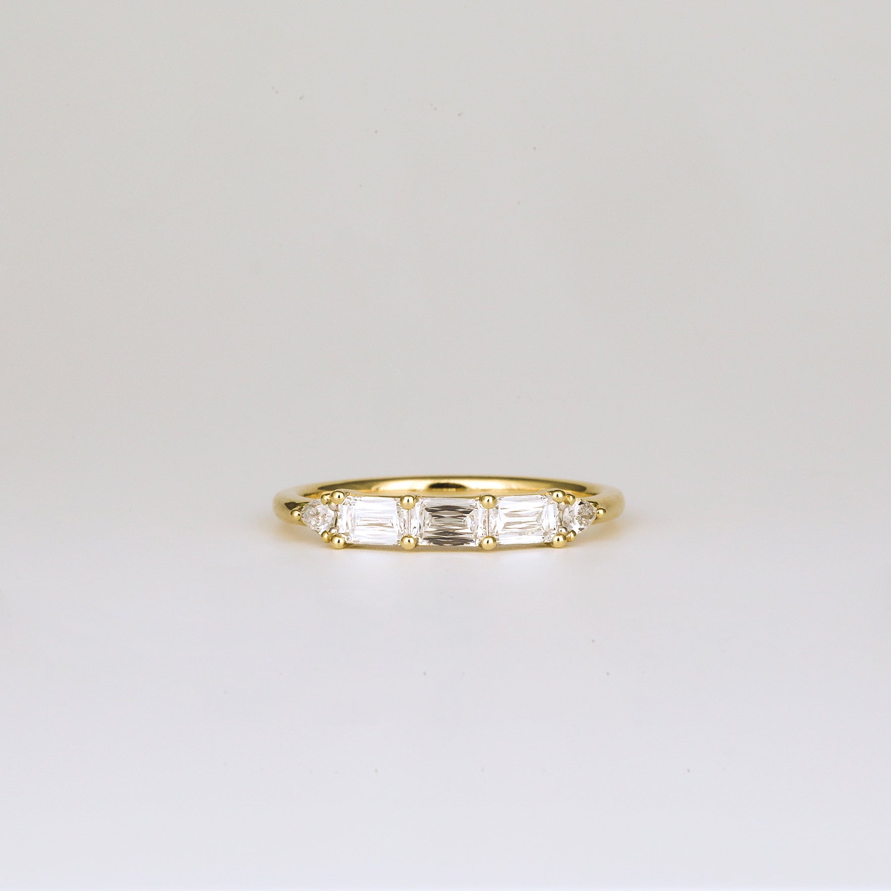0.35 TCW Round Diamond Curved Pave DEF/VVS Lab Grown Wedding Band