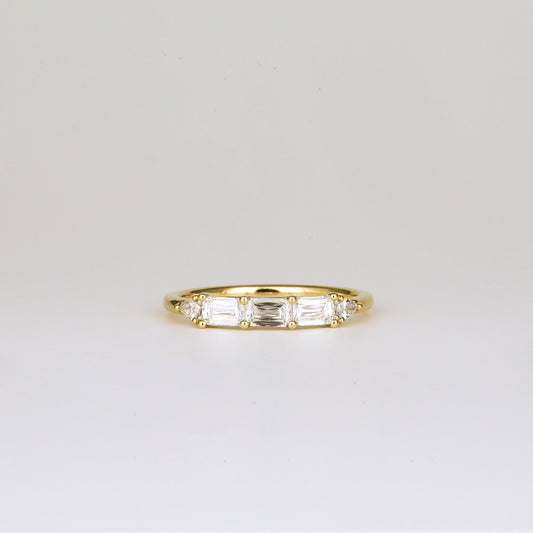 0.35 TCW Round Diamond Curved Pave DEF/VVS Lab Grown Wedding Band