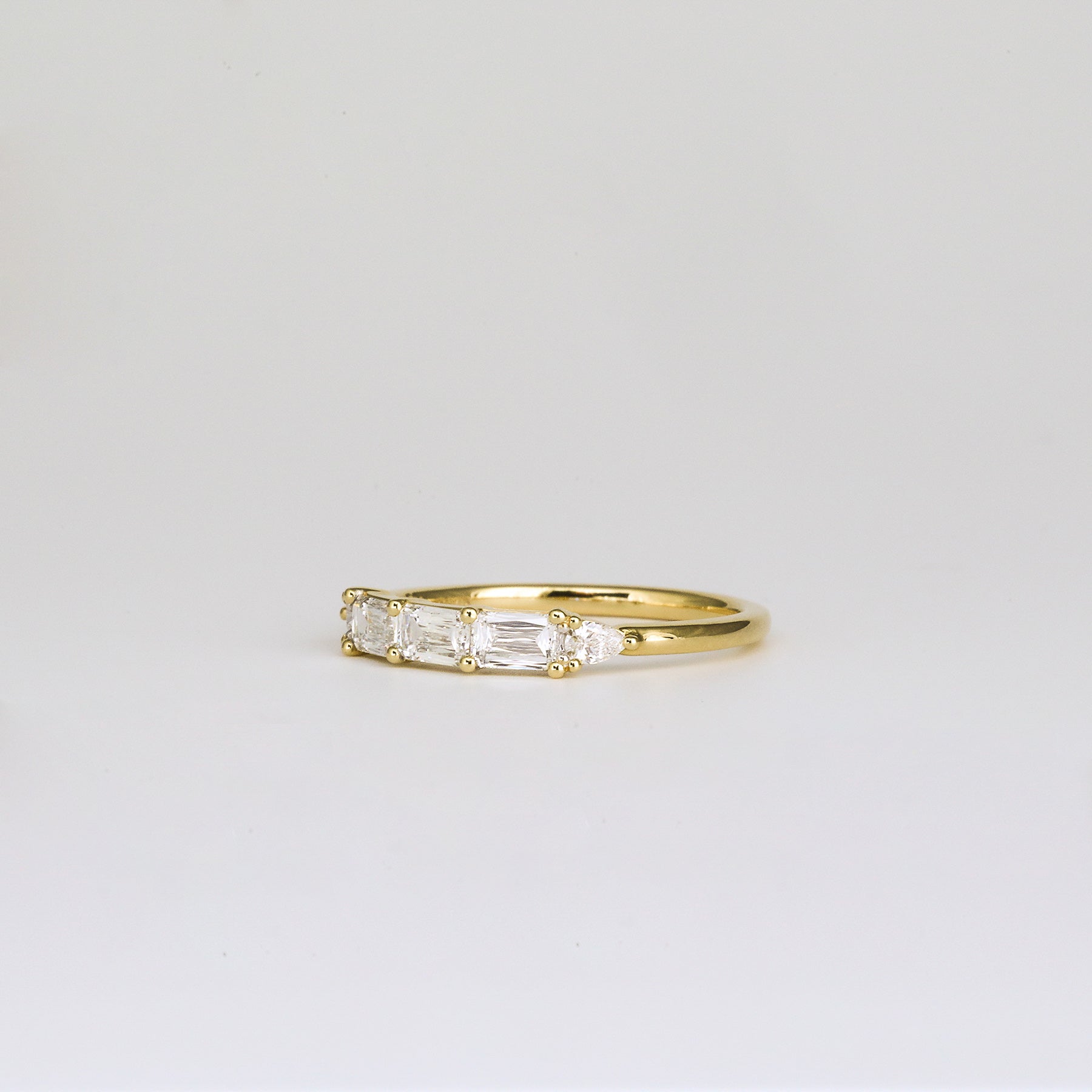 0.35 TCW Round Diamond Curved Pave DEF/VVS Lab Grown Wedding Band