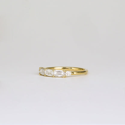 0.35 TCW Round Diamond Curved Pave DEF/VVS Lab Grown Wedding Band