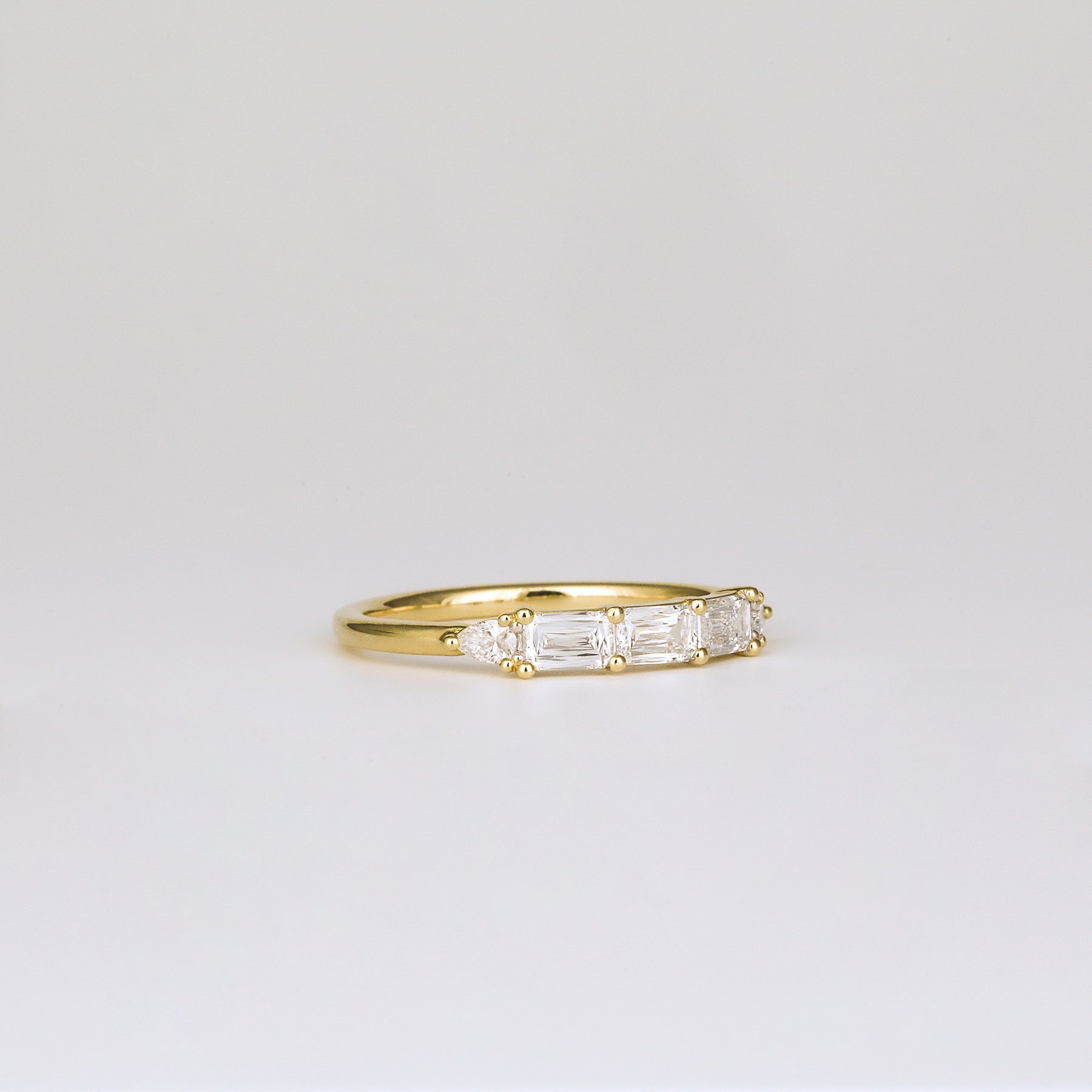 0.35 TCW Round Diamond Curved Pave DEF/VVS Lab Grown Wedding Band