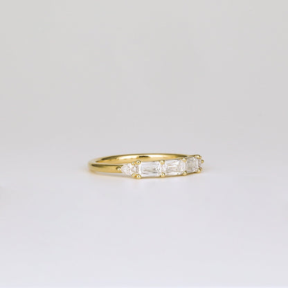 0.35 TCW Round Diamond Curved Pave DEF/VVS Lab Grown Wedding Band