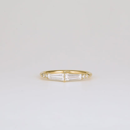 0.35 TCW Round Diamond Curved Pave DEF/VVS Lab Grown Wedding Band