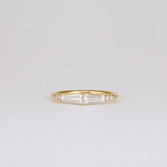 0.35 TCW Round Diamond Curved Pave DEF/VVS Lab Grown Wedding Band